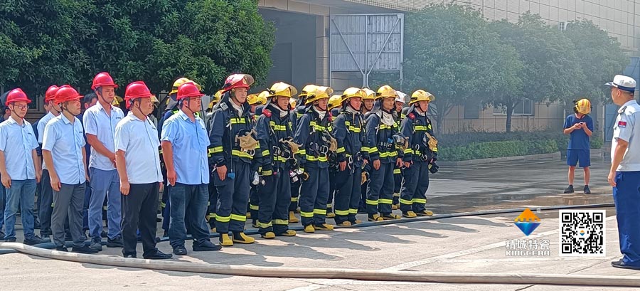 湖南精城特種陶瓷有限公司積極配合消防聯合演練，共筑安全生產防線